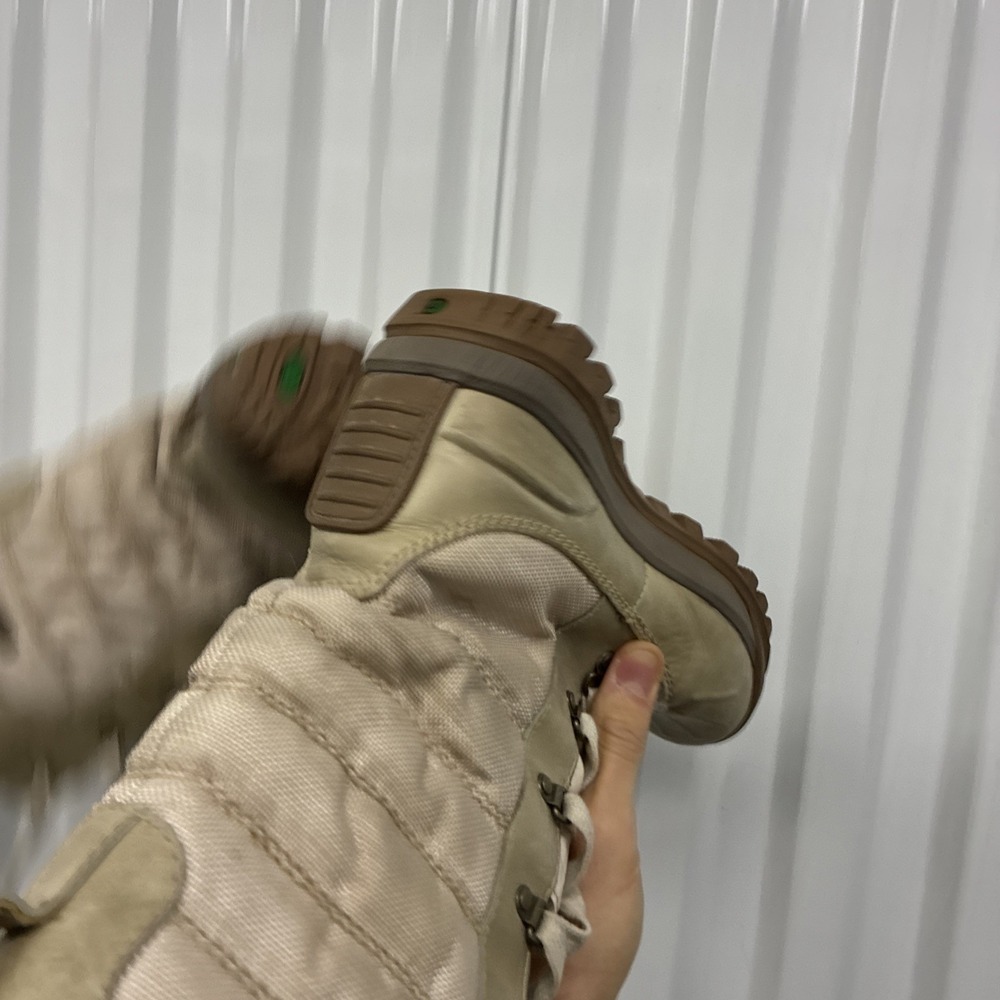 TIMBERLAND 21647 WINTER BOOTS WOMEN'S LEATHER/FABRIC CAMPING BEIGE - Size US 6M - Picture 13 of 15
